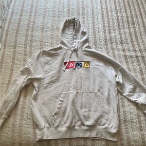 Nike White Just Do It Hoodie